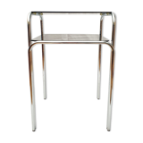 Design console 70 metal chromed smoked glass