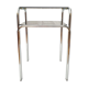 Console design 70 métal chromé verre fumé