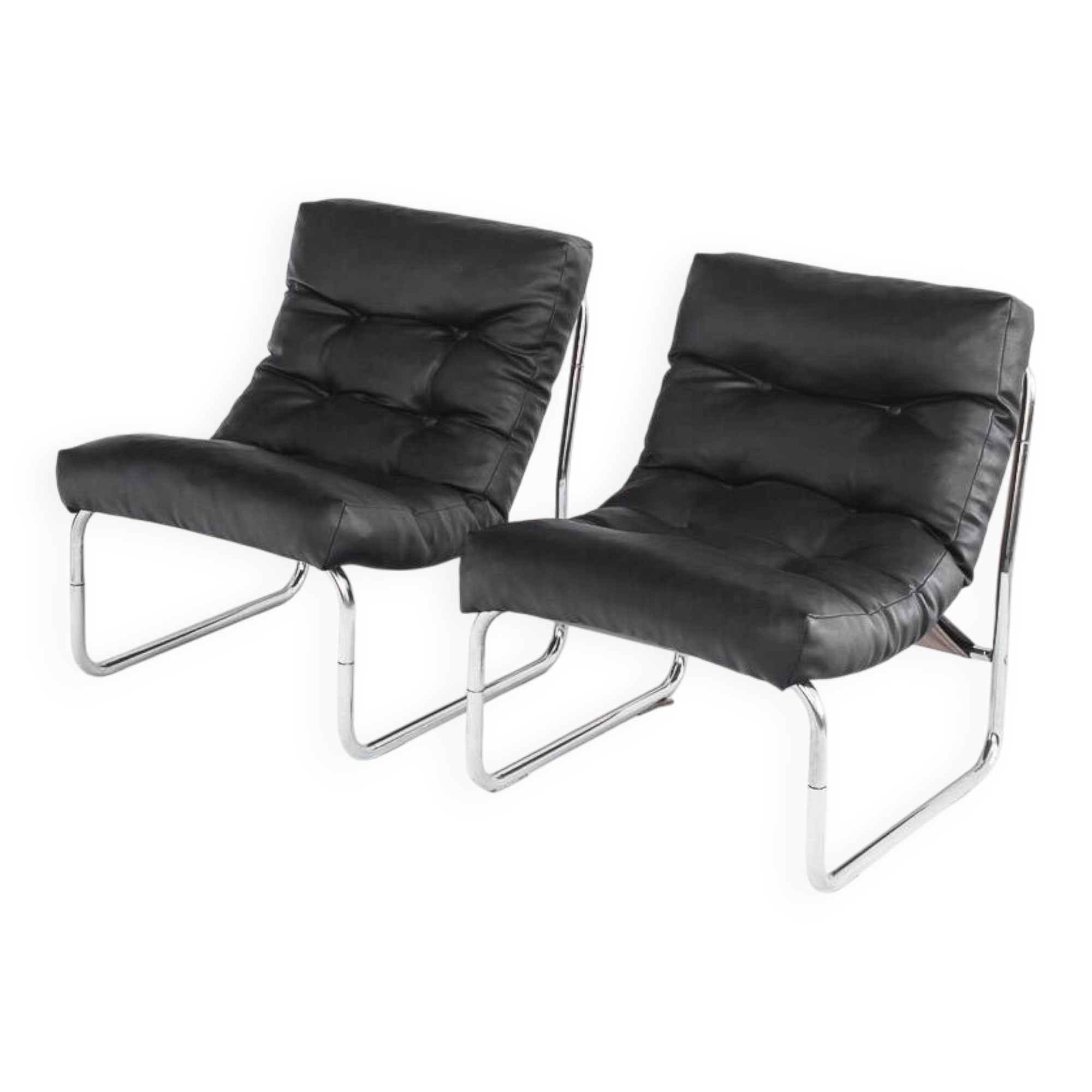 Pair of Pixi armchairs by Gillis Lundgren for IKEA. Sweden, 1970s