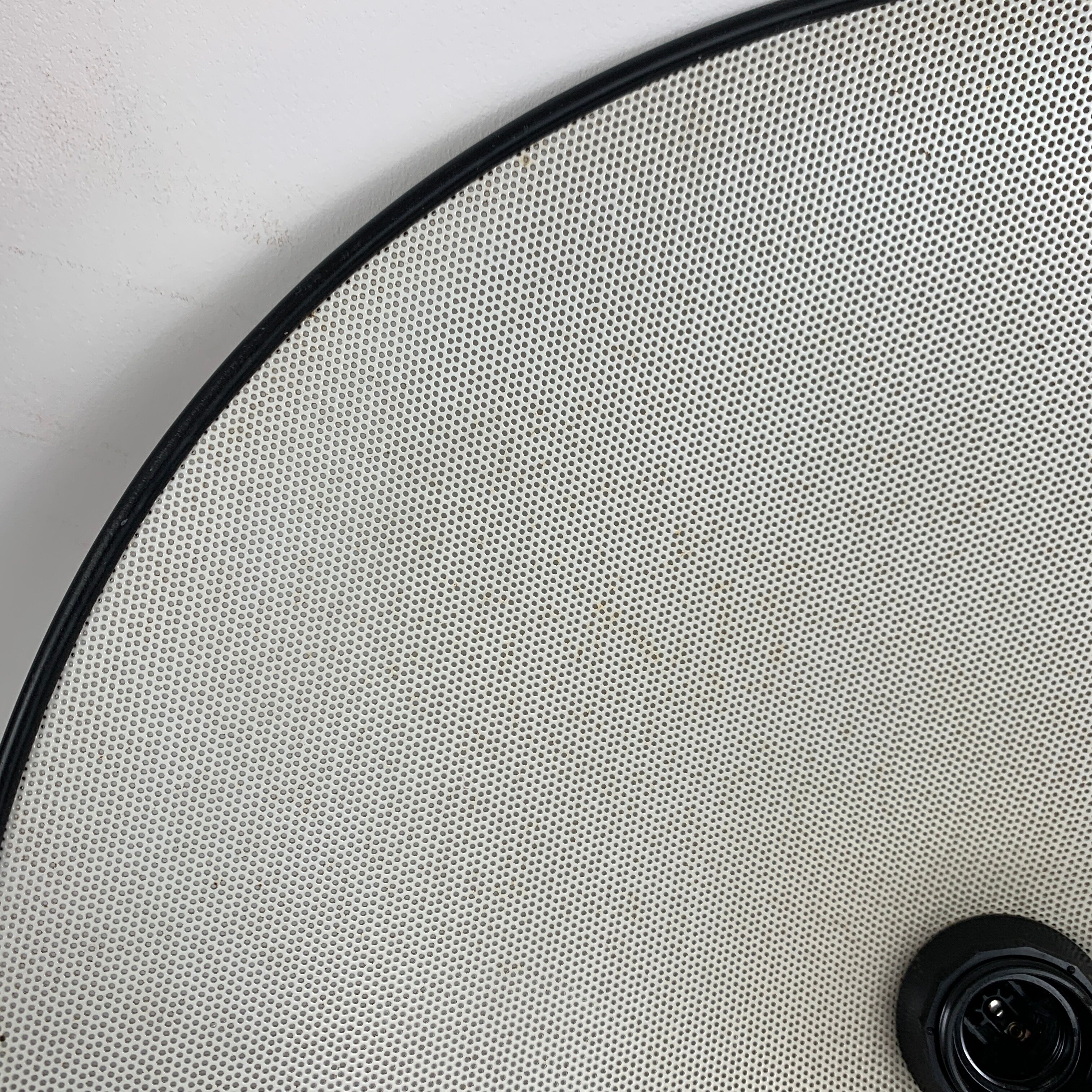 White perforated tole hanging