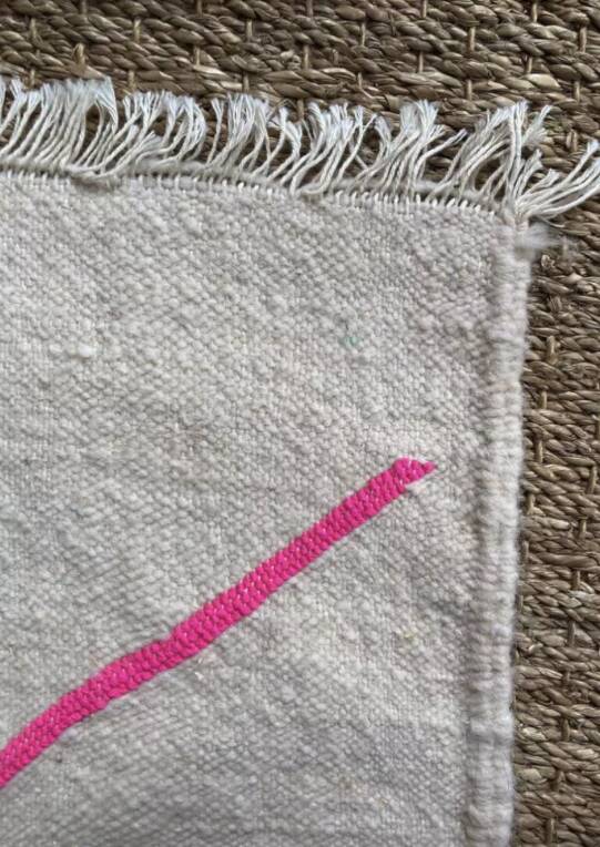 Moroccan diamond wool rug 140x100