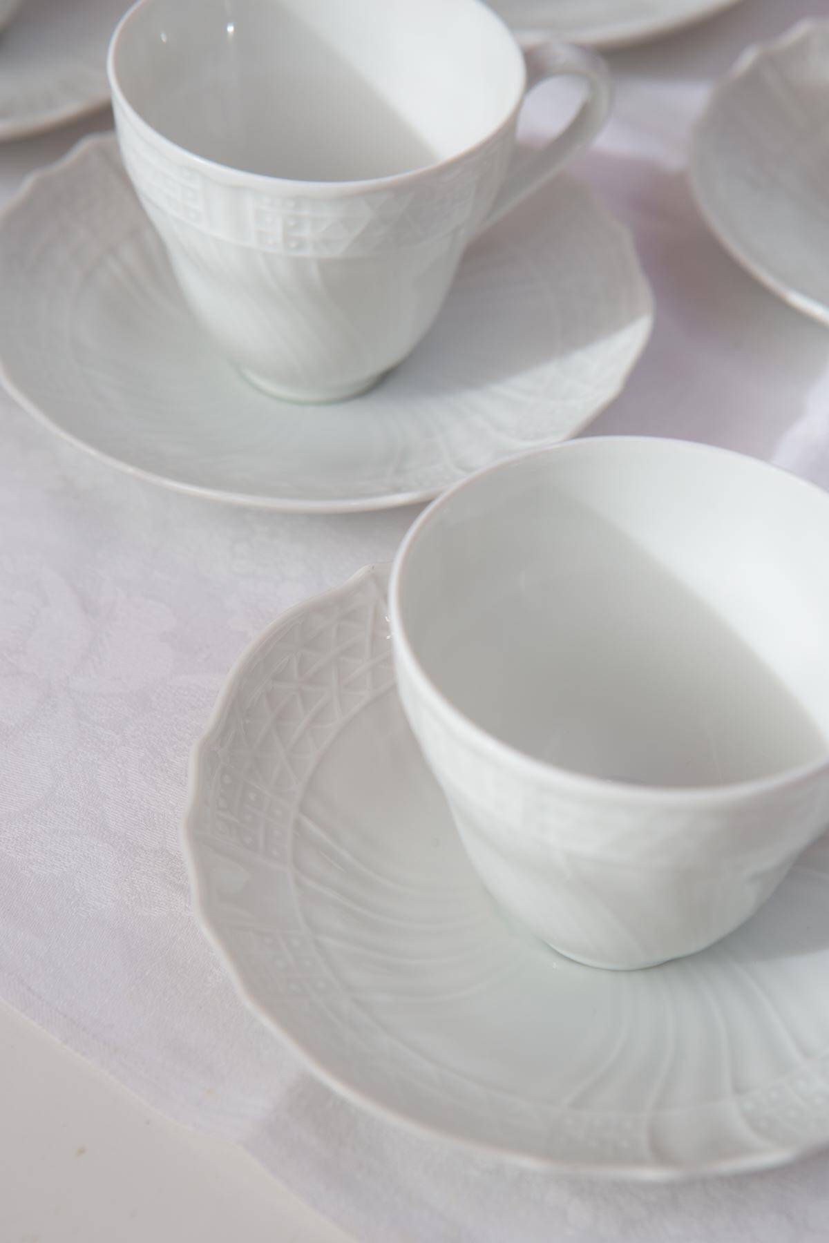Hustchenreuther white porcelain coffee service for 10 people