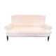 Canapé capitonné blanc style Napoléon III