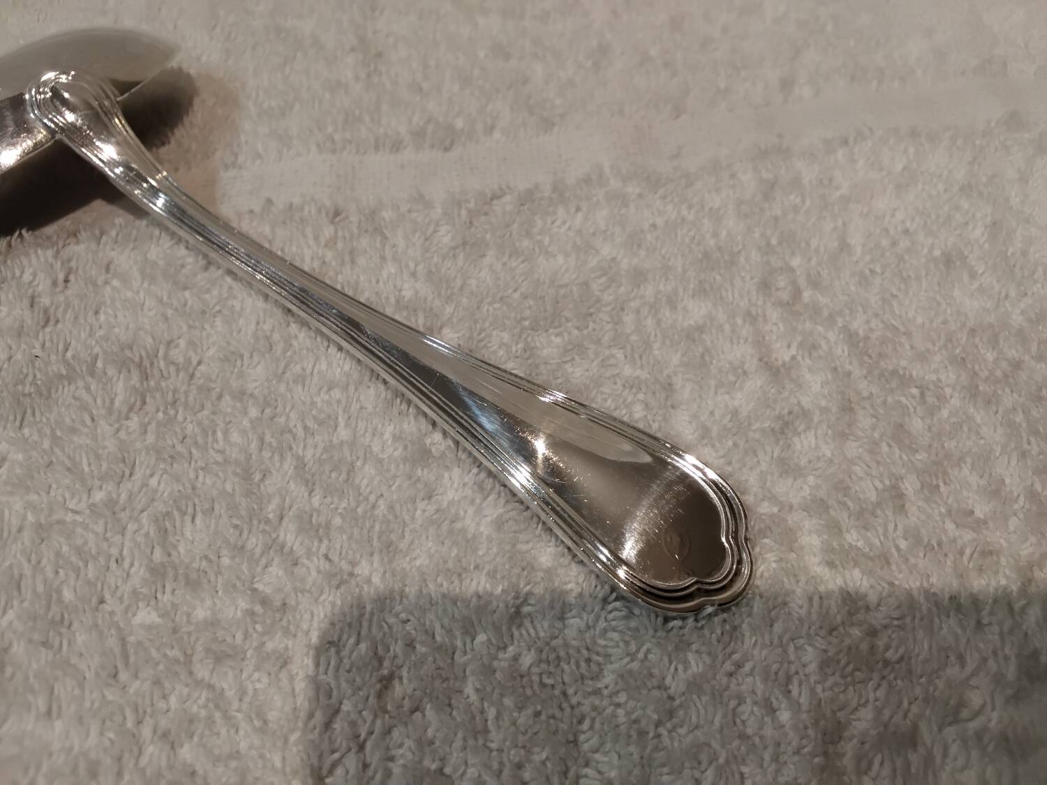 Christofle Spatours silver plated sauce spoon, 17.8cm