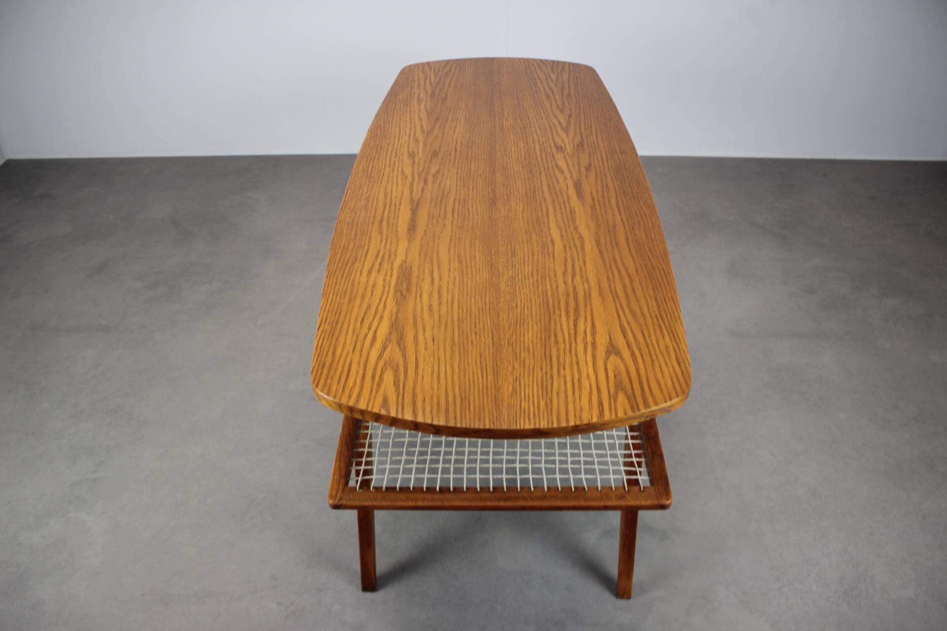 Mid-century Danish teak coffee table with magazine rack, Denmark 1960.