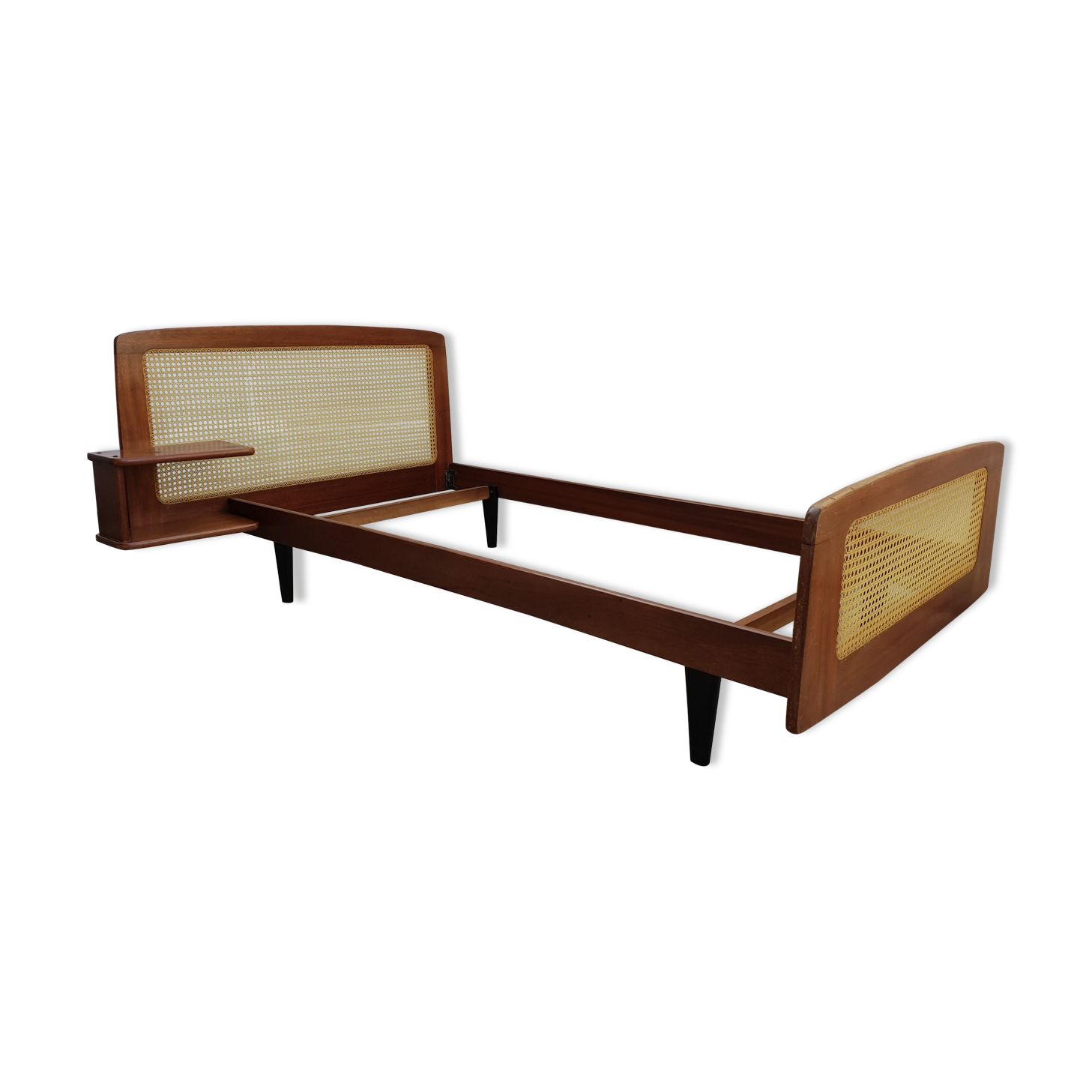 Roger Landault mahogany bed 1950