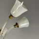 Venetian chandelier in colorless and white murano glass, venini circa 1940