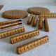 11 knife holders and 2 bottle coasters in Gien earthenware
