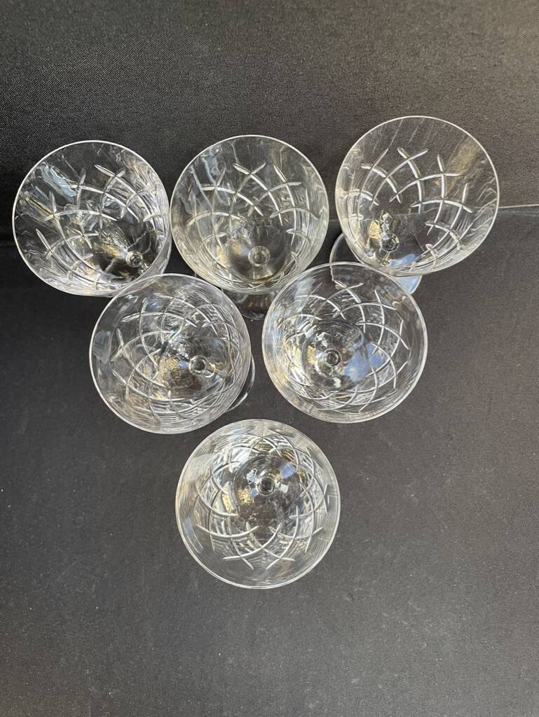 6 wine glasses - Cut crystal – Cristalleries Royales de Champagne