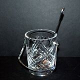 Vintage Crystal Ice Bucket - Ice Cube Pot and Spoon Signed Sèvres