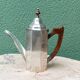 Art Deco coffee service, silver metal and rosewood