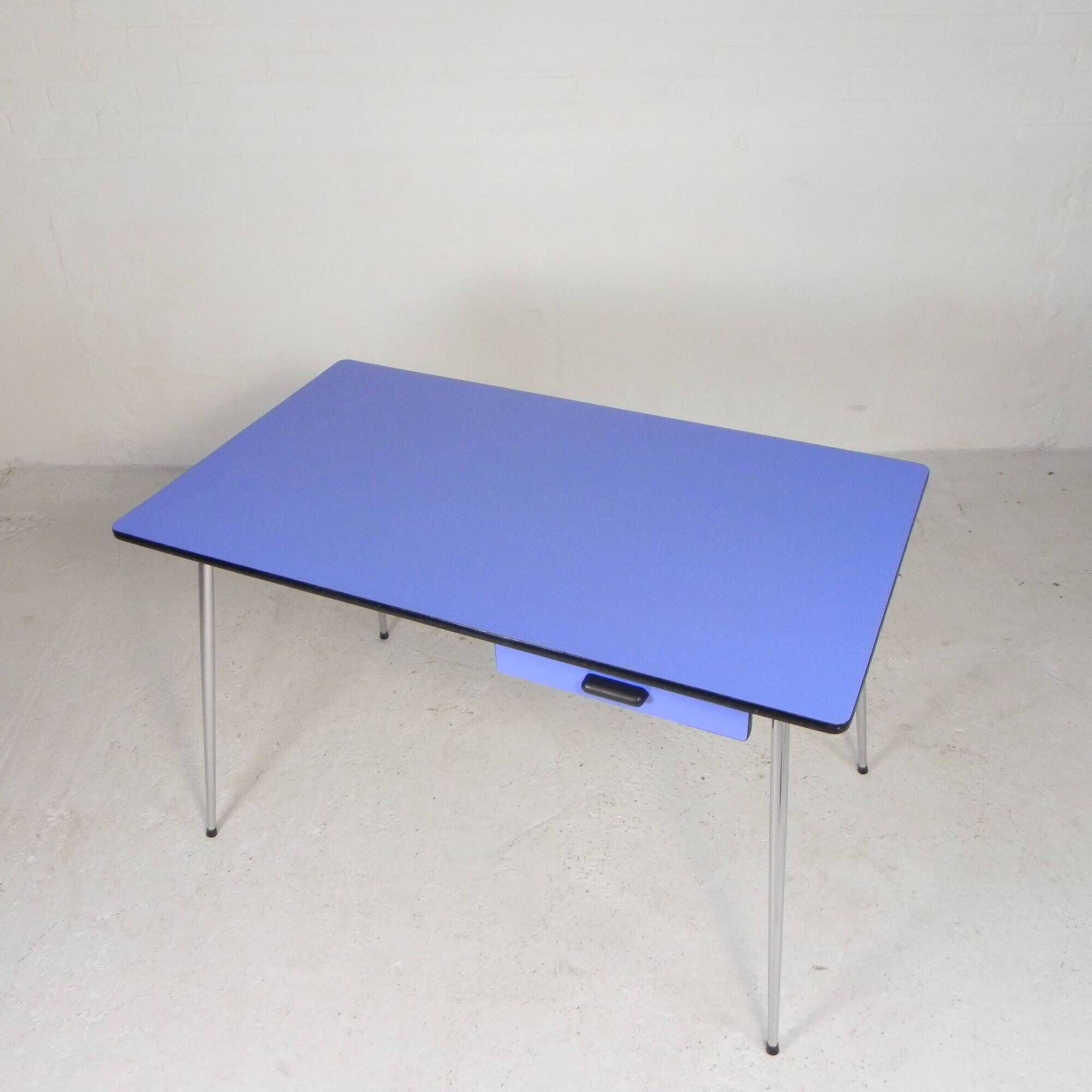 Formica table, desk with 2 drawers, 1950s