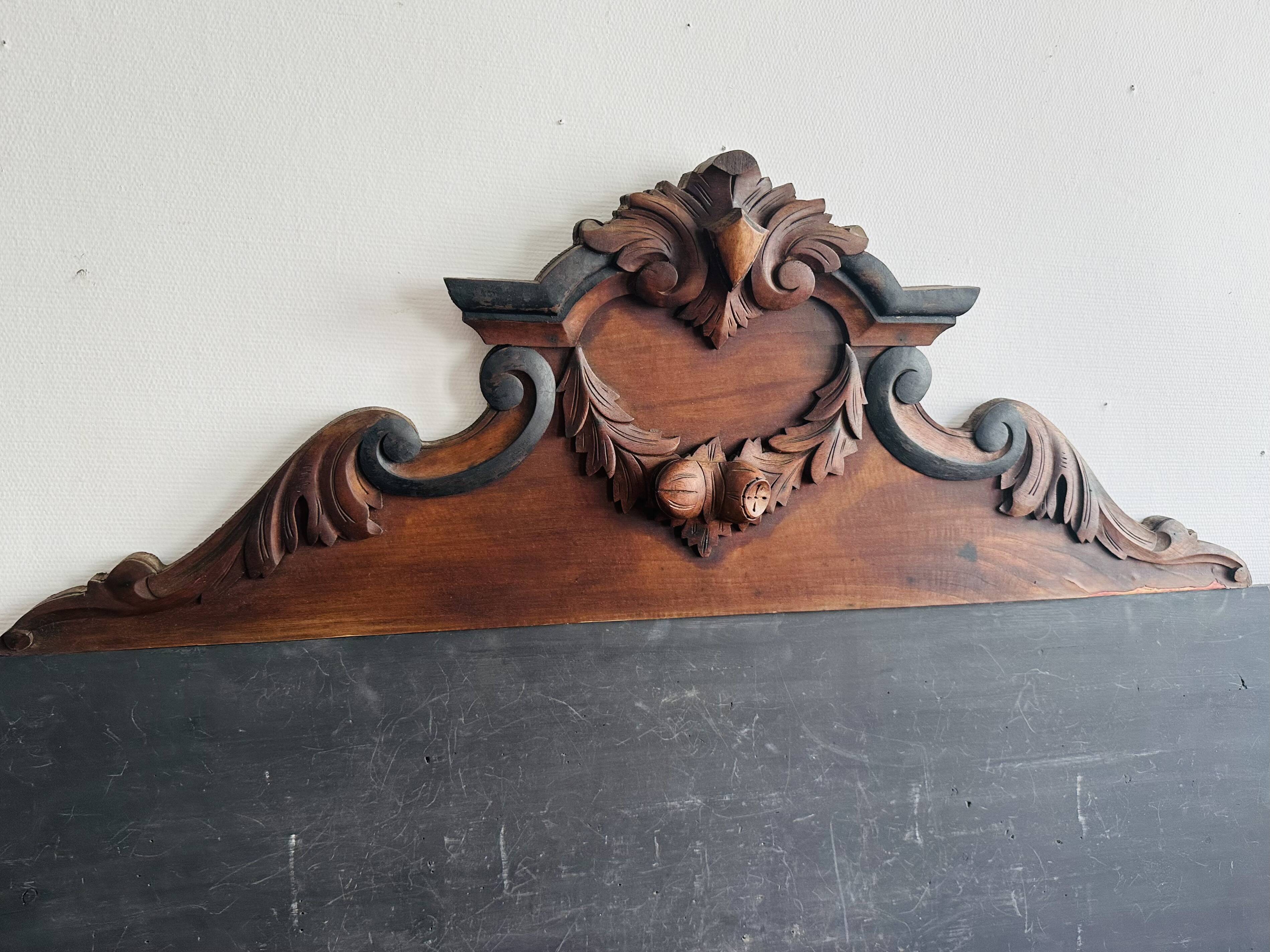 Large ancient carved wooden pediment, early 20th century
