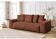 Terracotta corduroy straight sofa