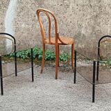 Pair of smoked glass side tables, end tables, 1980