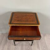 Table d’appoint NNapoléon III en bois marqueté, XIXème siècle