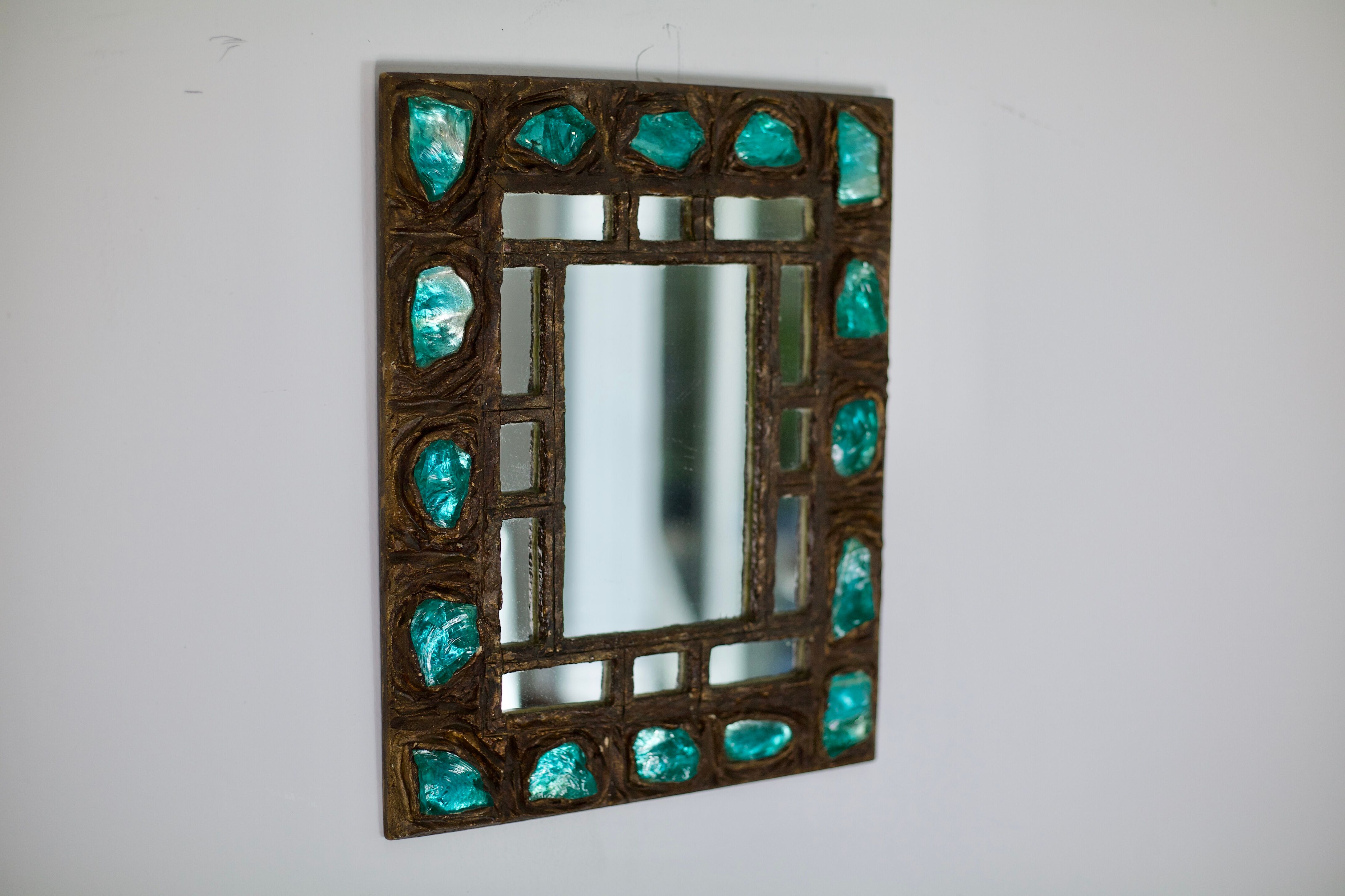 Mirror resin years 60 - 29X36cm