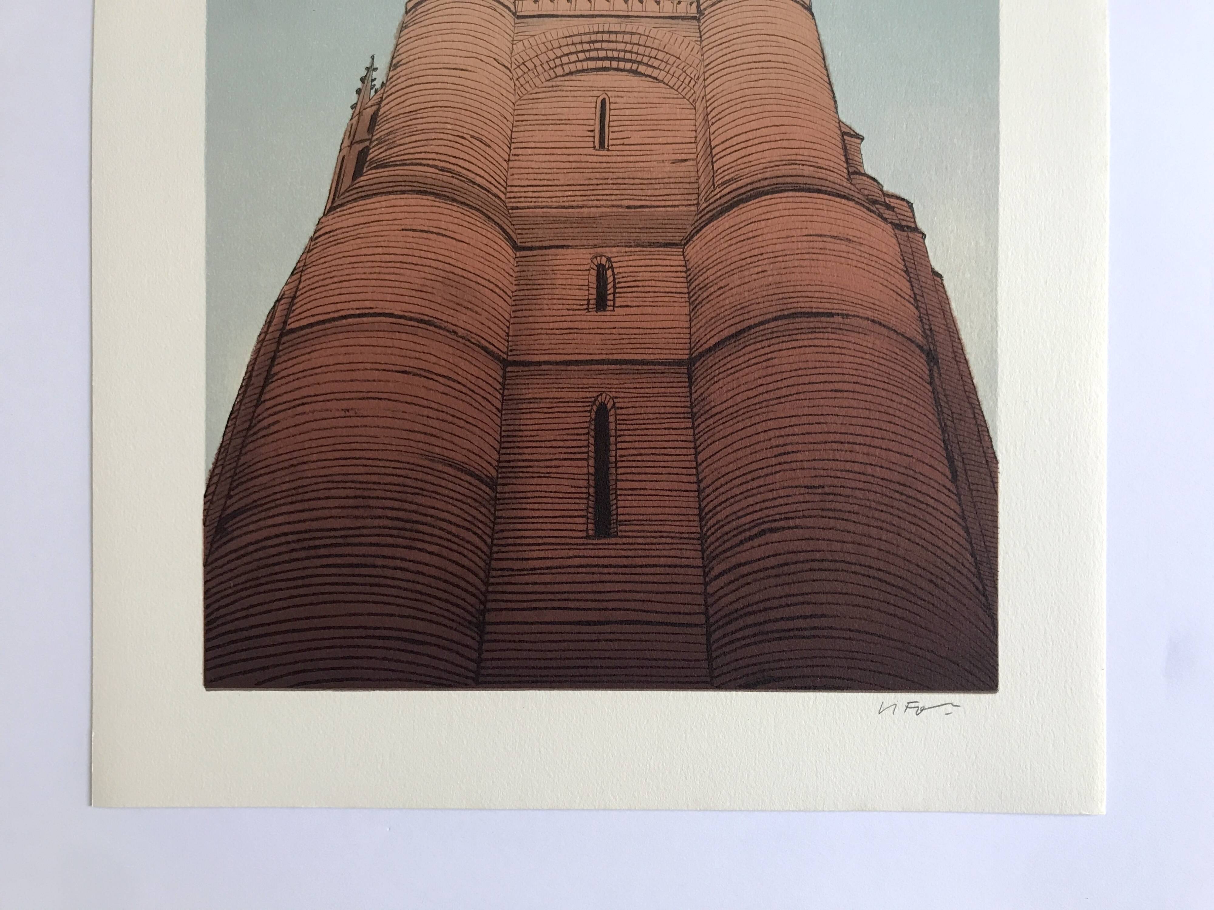 Alain le foll, albi, 1978. original lithograph signed in pencil.