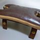 Brutalist Bedouin Camel Saddle Stool Ottoman in leather,1970s