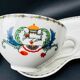 Set of 4 Paris porcelain breakfast cups, Pavot model
