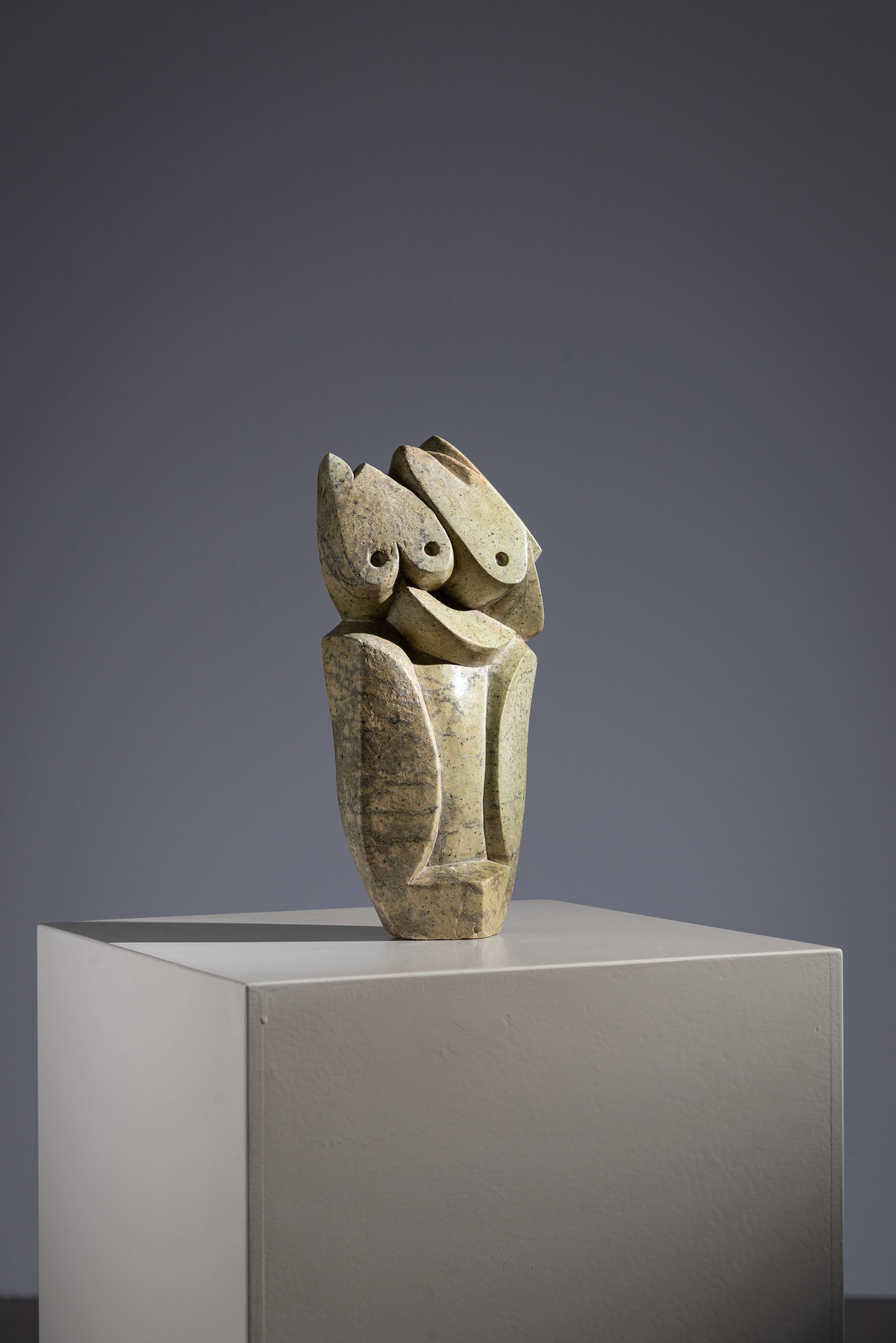 Abstract soapstone bird sculpture