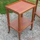 Pair of vintage 50s oak side tables