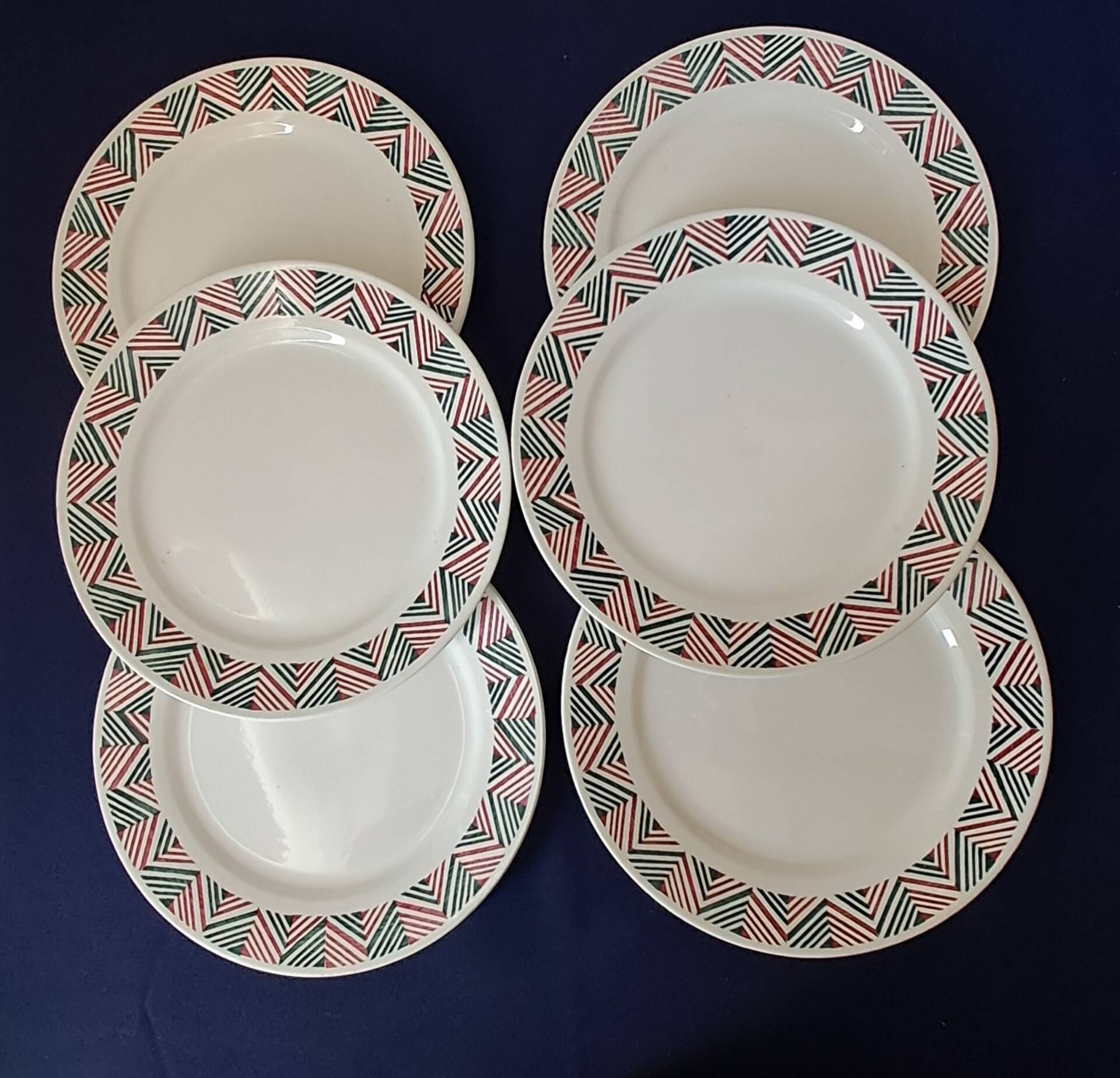 6 flat plates Adèle from Digoin Sarreguemines