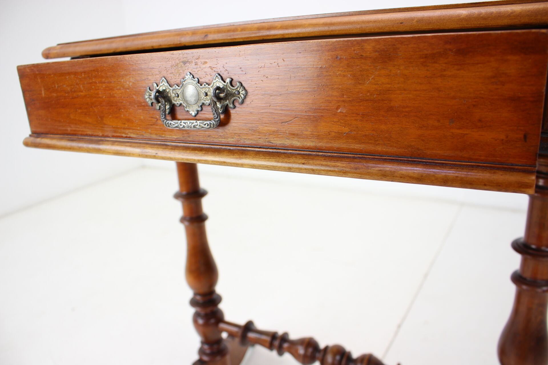 Solid Wood and Veneer Sewing Table, circa 1895