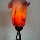 Lampe fer forgé tulipe Art Déco