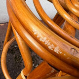 3 vintage rattan stools from the 70s