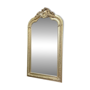 Grand miroir de cheminée - cadre bois