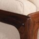 Two-seater and rosewood armchair produced by Komfort