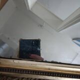 Antique wooden and gilded stucco mirror