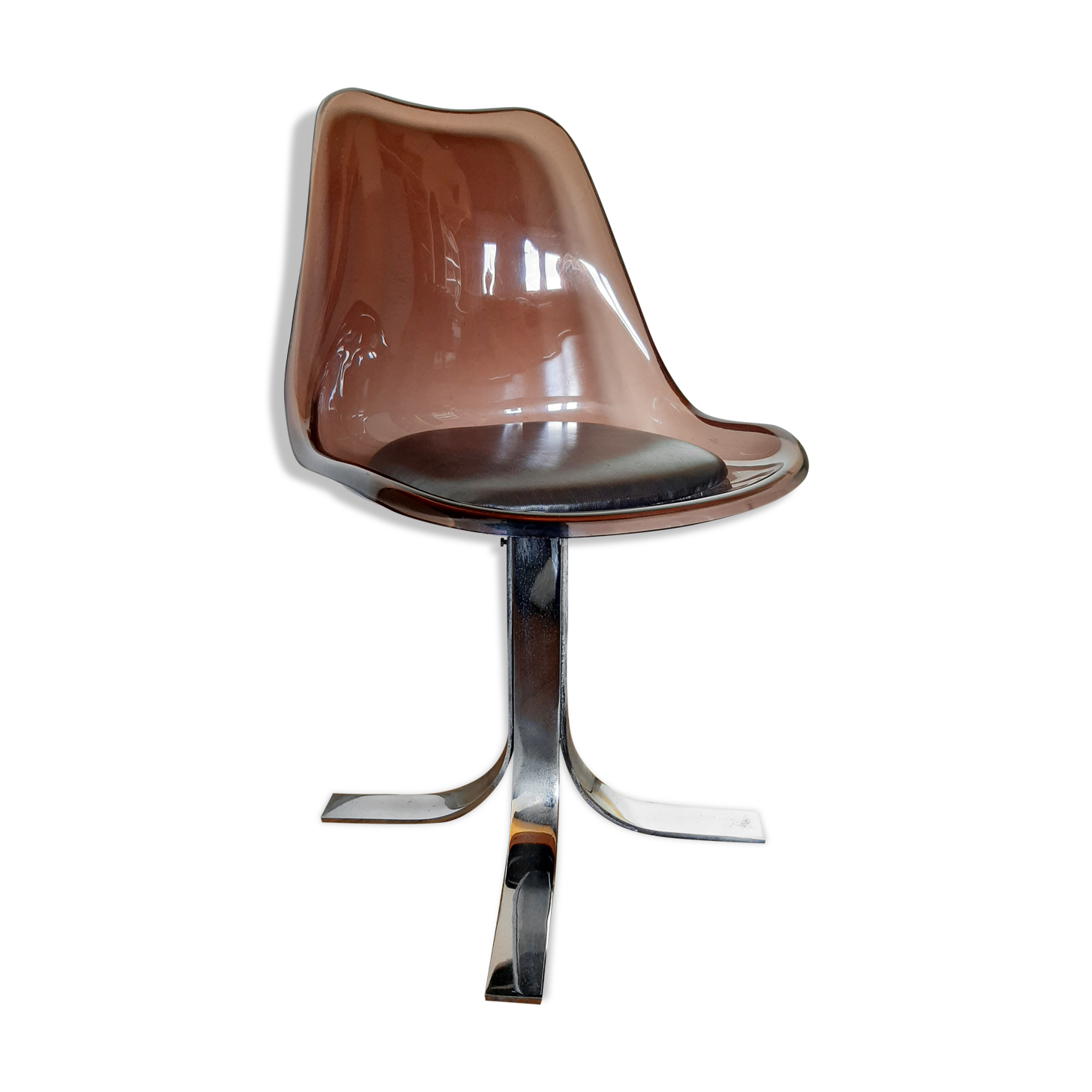 Plexiglas chair and chrome metal 1970