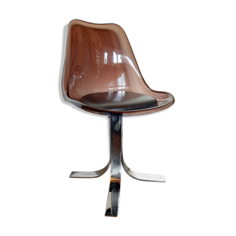 Plexiglas chair and chrome metal 1970