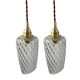 Set of two vintage electric chiseled glass handhelds