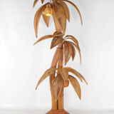 Large "coconut/palm" lamp in rattan
