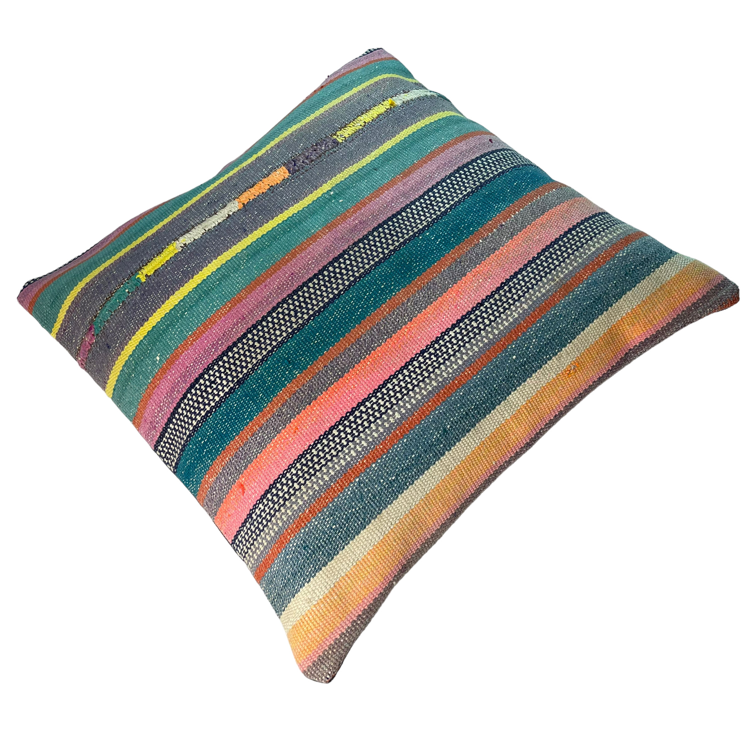 Vintage turkish kilim cushion cover , 60 x 60 cm