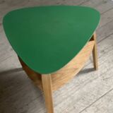 Hugues Steiner bow wood double top tripod coffee table