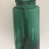 Old breath green glass apothecary jar