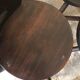 Set of 6 vintage brutalist solid wood chairs