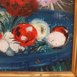 Table painting still life flowers