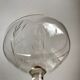 Set of 9 champagne glasses in crystal engraved 30s