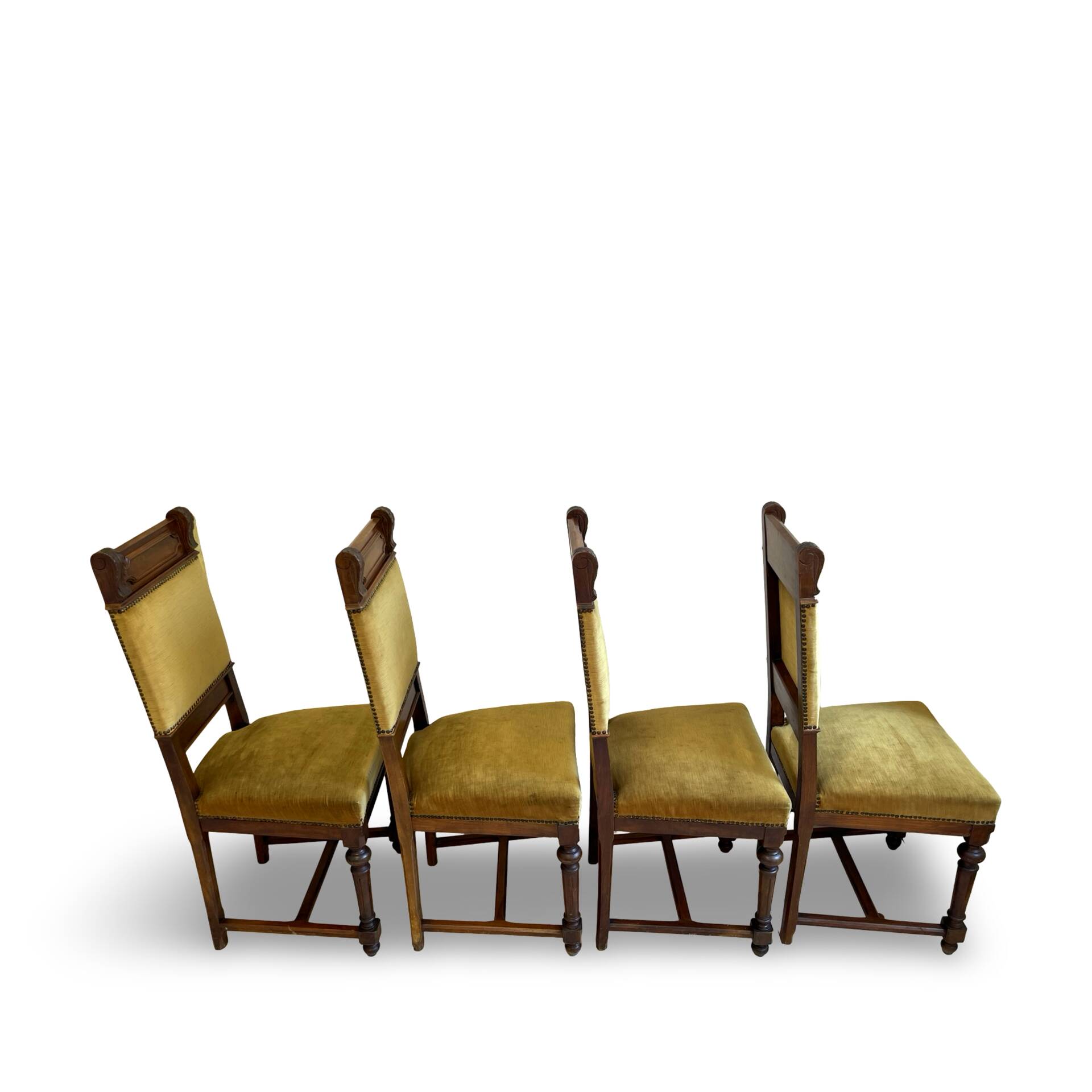 four Victorian dining chairs