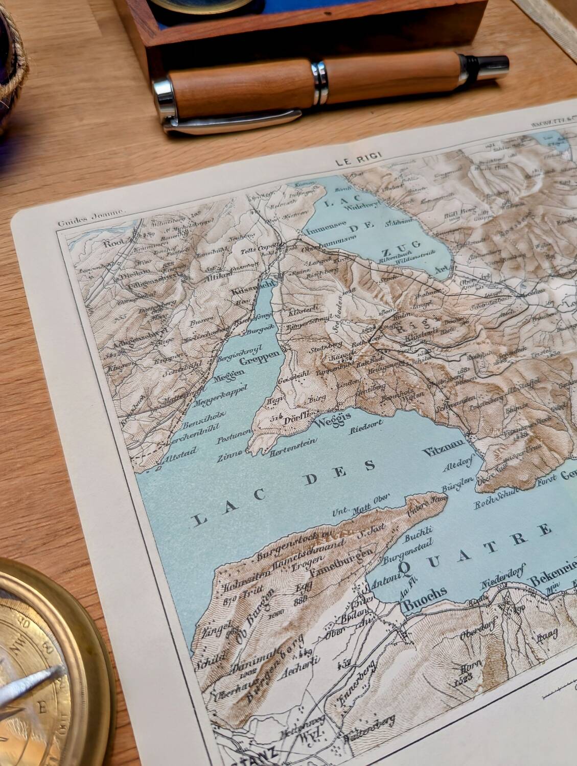 Printed in 1844, Le Rigi, Switzerland.