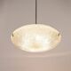 Lustre Kalmar Discus en Verre Texturé et Nickel Midcentury, Autriche, Années 1950