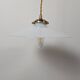 Suspension vintage en opaline blanche