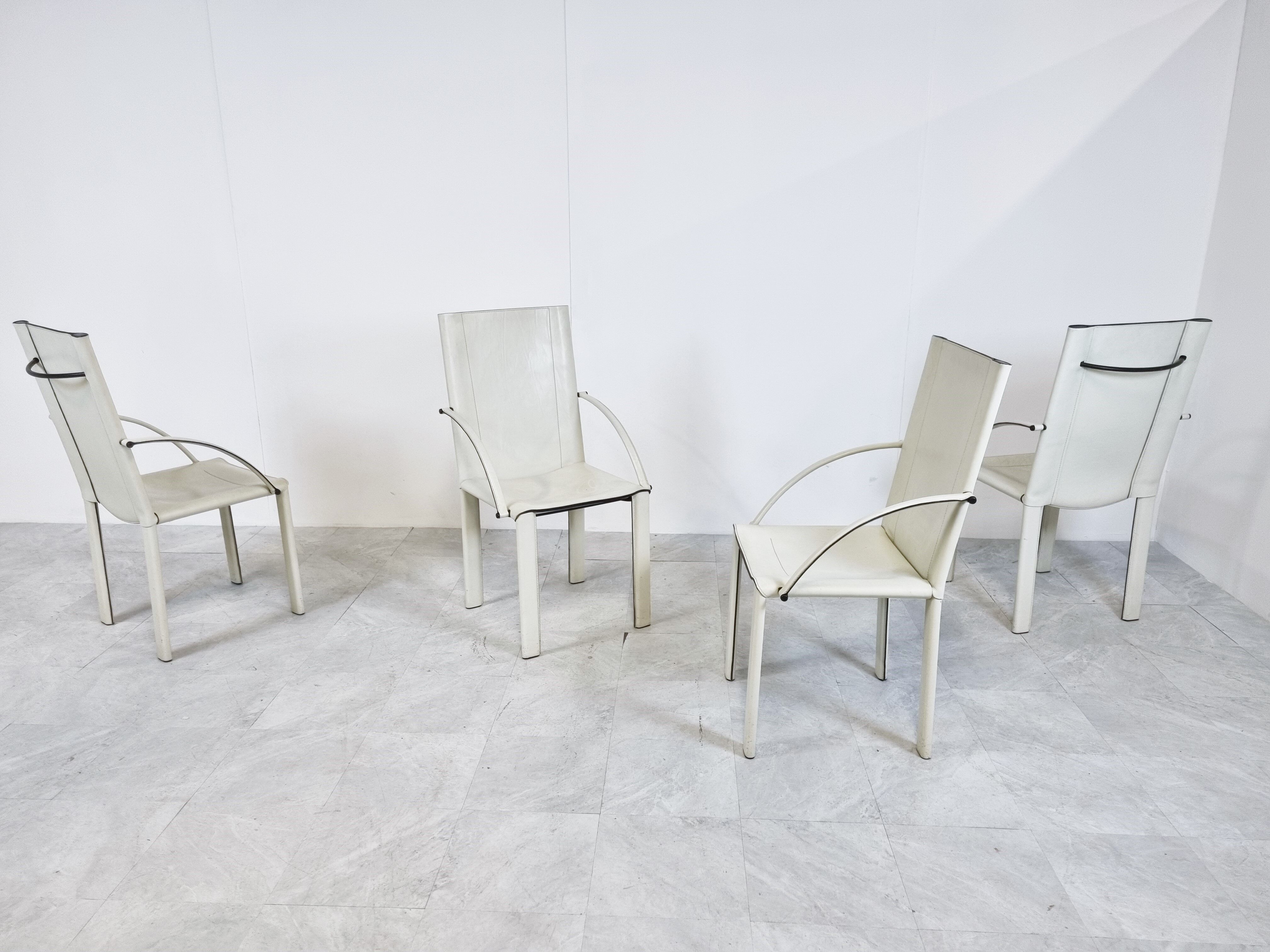Carlo bartoli dining chairs for matteo grassi, 1980s