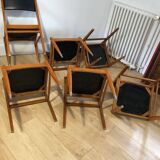 Series of 6 vintage Scandinavian style chairs