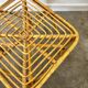 Vintage Italian bamboo square coffee table, 1960s.